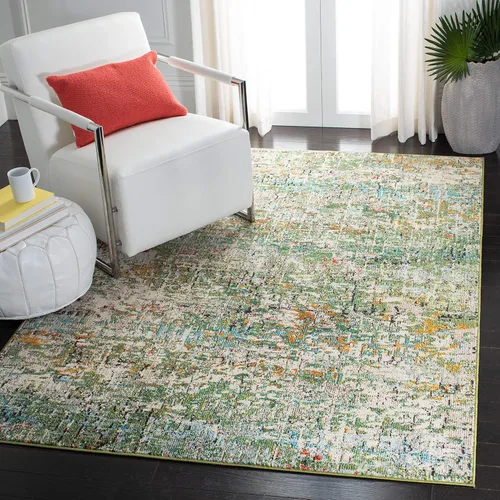 Vista 34 de SAFAVIEH Colección Madison - Alfombra de acento 2'2" x 4', negro y dorado, diseño abstracto moderno, no desprende pelusa y fácil cuidado, ideal
