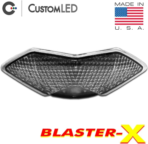 Vista 4 de Blaster-X - Luz trasera LED integrada para Kawasaki Versys 650 2022-2025 (lente transparente)