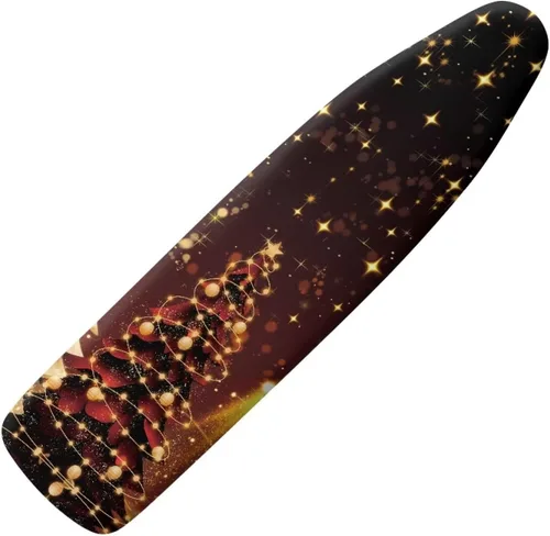 Vista 43 de Funda para tabla de planchar con diseño de estrellas y bandera estadounidense con borde elástico y acogedor bolsillo para la nariz, resistente al