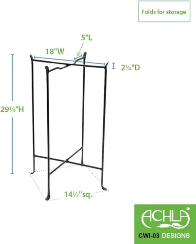 Vista 5 de Achla Designs Soporte plegable grande, negro