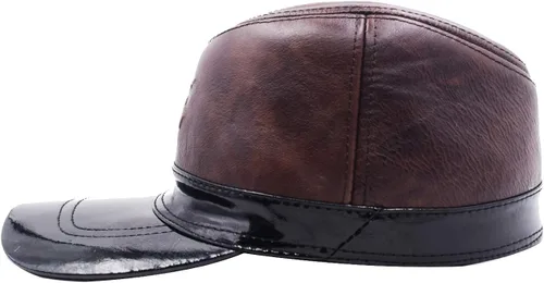Vista 3 de Yosang Civil War Kepi Union Army Gorra de cuero de vaca US North Soldier Hat