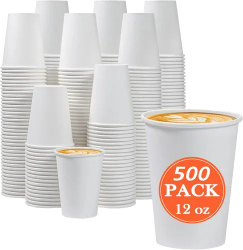 Vista 7 de Lamosi Paquete de 240 tazas de papel de 10 onzas, tazas de café desechables de 10 onzas, tazas para bebidas calientes/frías para agua, jugo o té