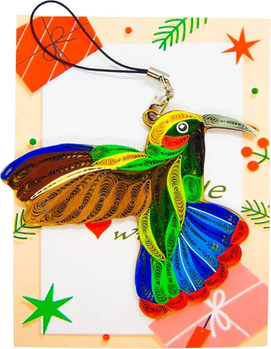 Vista 9 de Colección Quilling Bird Lovers – Adornos de quilling hechos a mano para amantes de los animales, decoraciones para el hogar y días festivos, dijes
