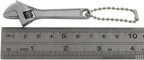 Vista 2 de Llave ajustable pequeña de 2,5 pulgadas, herramienta de llave de Plateado