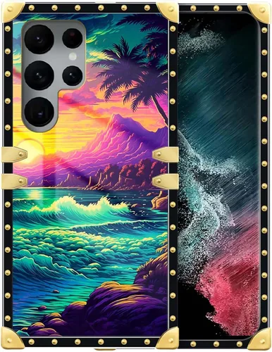 Vista 206 de Funda compatible con Samsung Galaxy S10 4G, TPU suave de lujo y parte trasera de policarbonato duro para niñas y mujeres, funda protectora a prueba