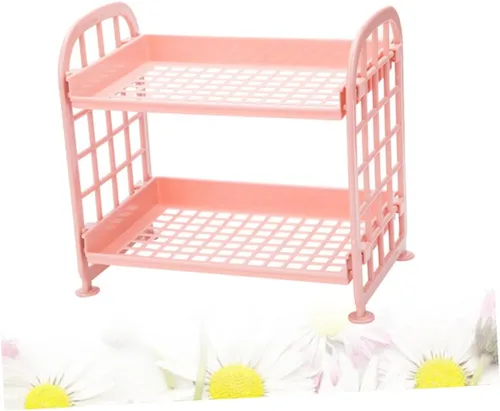 Vista 5 de COLLBATH Estante de almacenamiento de plástico para baño, organizador de encimera para cocina y sala de estar, diseño de fácil instalación, estante