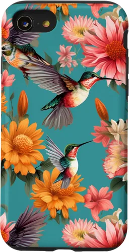 Vista 18 de Funda para iPhone 17 de colibríes en vuelo