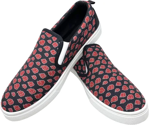 Vista 2 de Tenis de Naruto Shippuden con licencia oficial para adultos logotipo de Red Cloud