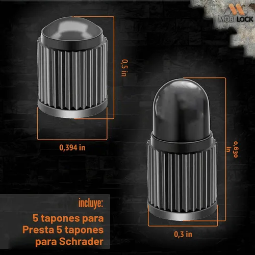 Vista 6 de Adaptador de válvula Presta de latón (paquete de 5 + 10 tapas) – Convierte Presta a Schrader para todo tipo de bicicletas, bicicletas eléctricas
