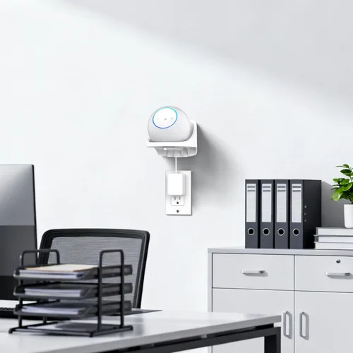 Vista 8 de XLTTYWL Dot Max - Soporte de punto ABS con gestión de cables, soporte de pared premium que ahorra espacio para Eco Dot Max 2025 (blanco)
