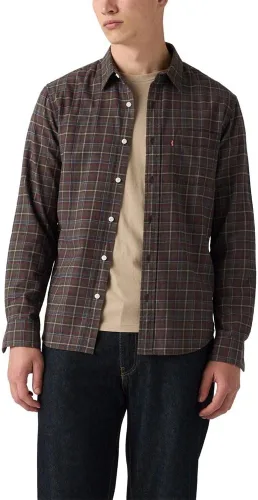 Vista 8 de Levi's - Camisa clásica de manga larga con 1 bolsillo con botones para hombre Caviar
