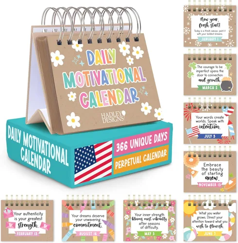 Vista 11 de Citas motivacionales diarias para escritorio - Calendario de escritorio Tiza colorida