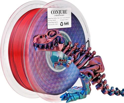 Vista 17 de Conjure PETG Rainbow - Filamento para impresora 3D, 2.2 libras Arco iris-2.2 lbs