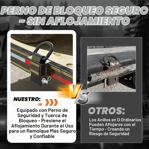Vista 4 de DEEAGLE Anillo D de bolsillo para estaca para remolque, 4 agujeros