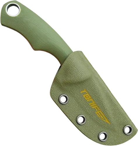 Vista 6 de TONIFE Cuchillo para el cuello, mini cuchillo de supervivencia al aire libre, hoja afilada EDC de alta dureza de 1.7 pulgadas, cuello portátil