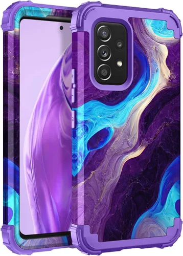 Vista 110 de Hocase Funda para Galaxy A37 5G, protección resistente a prueba de golpes, parachoques de goma de silicona suave+funda protectora híbrida