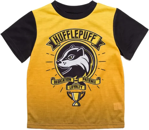 Vista 2 de Harry Potter Gryffindor Hufflepuff Ravenclaw Slytherin - Conjunto de pijama y pantalones cortos para dormir para niños pequeños a niños grandes