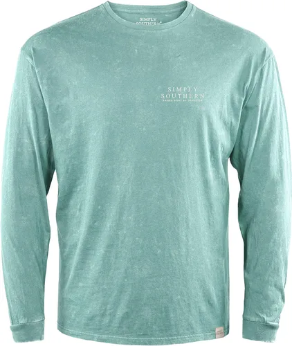 Vista 2 de Simply Southern Camiseta de manga larga lavada con pigmento para hombre