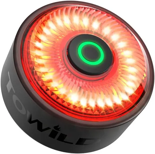 Vista 10 de TOWILD TL03 - Luz trasera para bicicleta, luces traseras de bicicleta con detección de freno inteligente, cable tipo C, impermeable, luces traseras