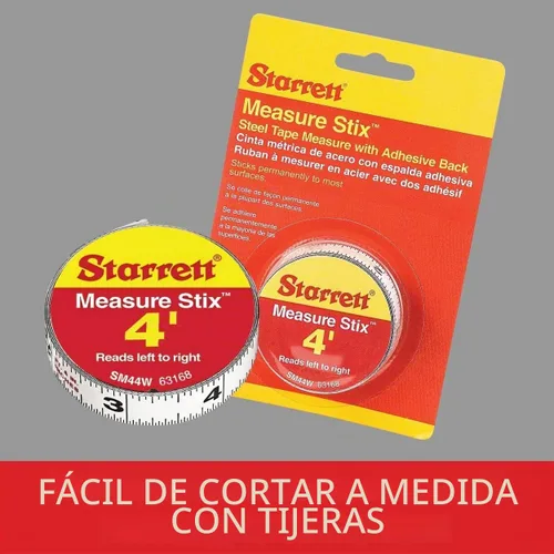 Vista 5 de Starrett Cinta métrica Stix, 1/2" x 48" (4'), estilo S1