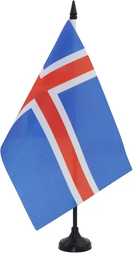 Vista 193 de AZ FLAG Aland Table Flag 4x6 in 100D Polyester Plastic Base Indoor use Finnish 15x10 cm desk flag stitched finish with reinforced edges with