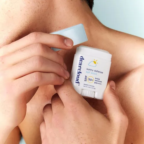 Vista 7 de dearcloud Protector solar en barra SPF 50+ PA++++ - Protector solar coreano (.68 oz) Fórmula vegana · Aloe Vera · Cica · Acabado de imprimación