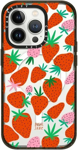 Vista 207 de CASETiFY Impact - Funda para iPhone 13 [protección contra caídas de 6.6 pies/compatible con Magsafe] Black Kingsnake, color negro transparente