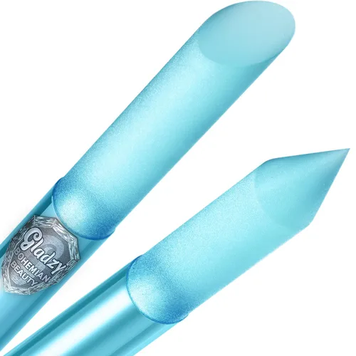 Vista 19 de Gladzy - Empujador de cutículas de vidrio, barra de manicura, calidad checa auténtica, removedor de cutículas de precisión profesional, superficie
