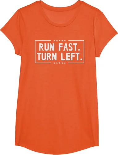 Vista 70 de Run Fast Turn Left - Camiseta para correr de pista y campo