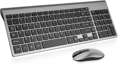 Vista 8 de Cimetech - Juego de teclado y mouse inalámbricos compacto de tamaño completo 2.4G, diseño ultradelgado y elegante para Windows, computadora, Rosa