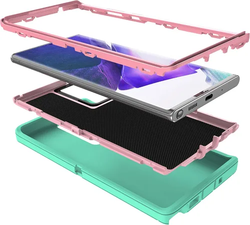 Vista 2 de Funda protectora de alta resistencia con protector de pantalla [3 capas] de goma resistente a prueba de impactos