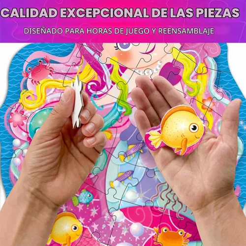 Vista 5 de Rompecabezas de 48 piezas para niños de 3 a 5 a 4 años, rompecabezas para niños de 4 a 6 años Paquete de 4 niñas