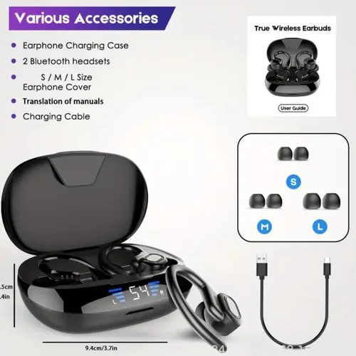 Vista 4 de Auriculares con traductor AI en 144 idiomas - Auriculares inalámbricos Bluetooth en tiempo real