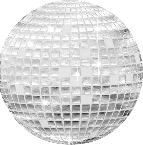 Vista 4 de Colarr 100 servilletas de discoteca de 3 capas de 6.5 x 6.5 pulgadas, servilletas de cóctel desechables de bola de discoteca, suministros de fiesta