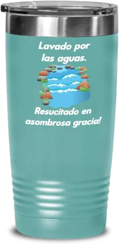 Vista 13 de Regalos católica cristianas vaso en espanol con versículos de la biblia para padres aguas
