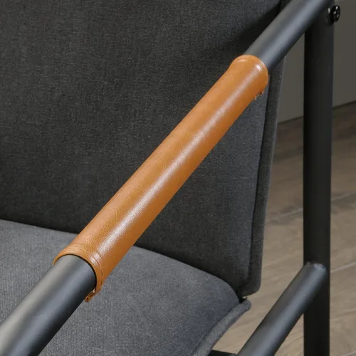 Vista 7 de Sauder Boulevard Cafe - Sillón de metal, acabado gris carbón