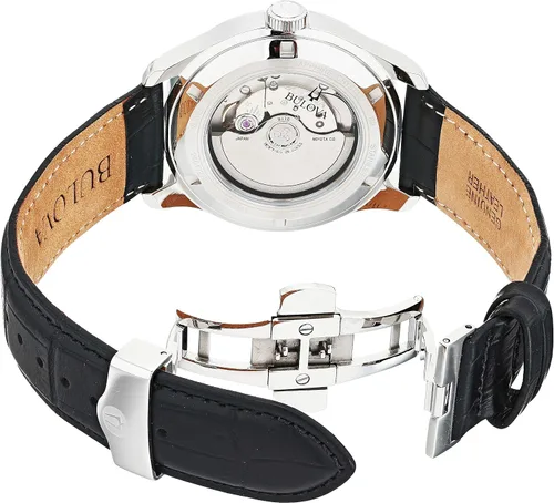 Vista 8 de Bulova Men's Classic 6 Hand Power Reserve Leather Strap Watch