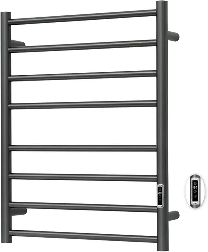 Vista 30 de Toalleros térmicos para baño, calentadores eléctricos de toallas para montar en la pared con temporizador y control de temperatura, calentador