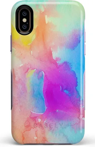 Vista 8 de Casely Funda para iPhone Xs Max Funda con estampado de festival (solo buenas vibraciones)