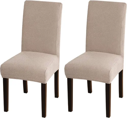 Vista 60 de Turquoize - Juego de 2 fundas elásticas para sillas de comedor, fundas lavables removibles para sillas de comedor, fundas de asiento para sillas