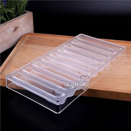 Vista 4 de LoBake 9 cavidades Mini palos de bambú forma policarbonato PC chocolate molde caramelo hielo cubo moldes Sugarcraft Fondant Moldes