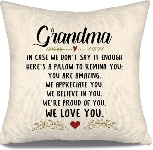 Vista 23 de En caso de que no lo diga lo suficiente aquí hay una almohada para recordarte que eres increíble, te aprecio, te quiero. Funda de almohada para tía