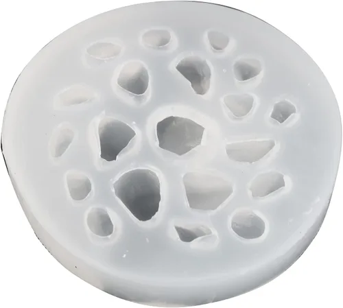 Vista 4 de LQ Industrial Moldes de silicona para piedra de 20 cavidades, moldes de forma de guijarros de río y piedra irregular