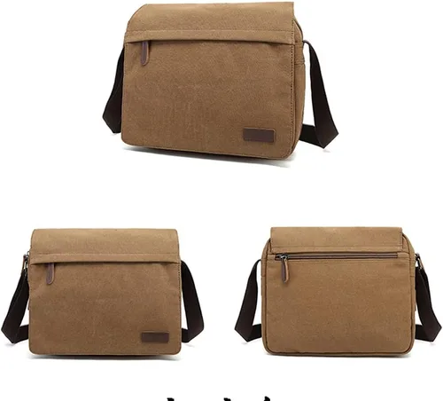 Vista 32 de Sechunk Vintage Canvas Messenger Cross body bag Shoulder bag