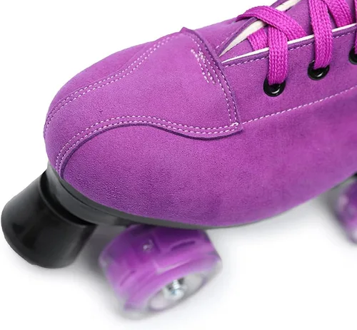 Vista 3 de Patines de cuatro ruedas de gamuza para exteriores para mujeres y hombres