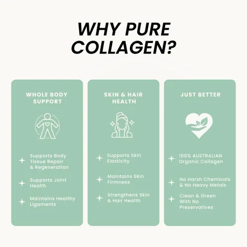 Vista 4 de Organic Collagen Australia Cápsulas de colágeno puro y espirulina – Suplemento rico en antioxidantes para elasticidad de la piel, salud articular