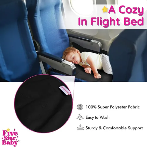 Vista 4 de Cama de Avión para Niños Pequeños - Cama de Avión para Niños Pequeños - Cama de Avión para Niños - Artículos Esenciales de Viaje en Avión para Bebés
