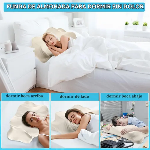 Vista 6 de Hahafelt Funda de almohada de cuello cervical refrescante, beige