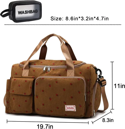 Vista 408 de Pequeña bolsa de gimnasio para mujer, bolsa de viaje con compartimento para zapatos