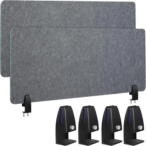 Vista 7 de Wesiti 2 Piezas Divisor Acústico de Escritorio Reductor de Ruido Panel de Privacidad de Escritorio para Mesa de Estudiante Divisor de Pie a Prueba